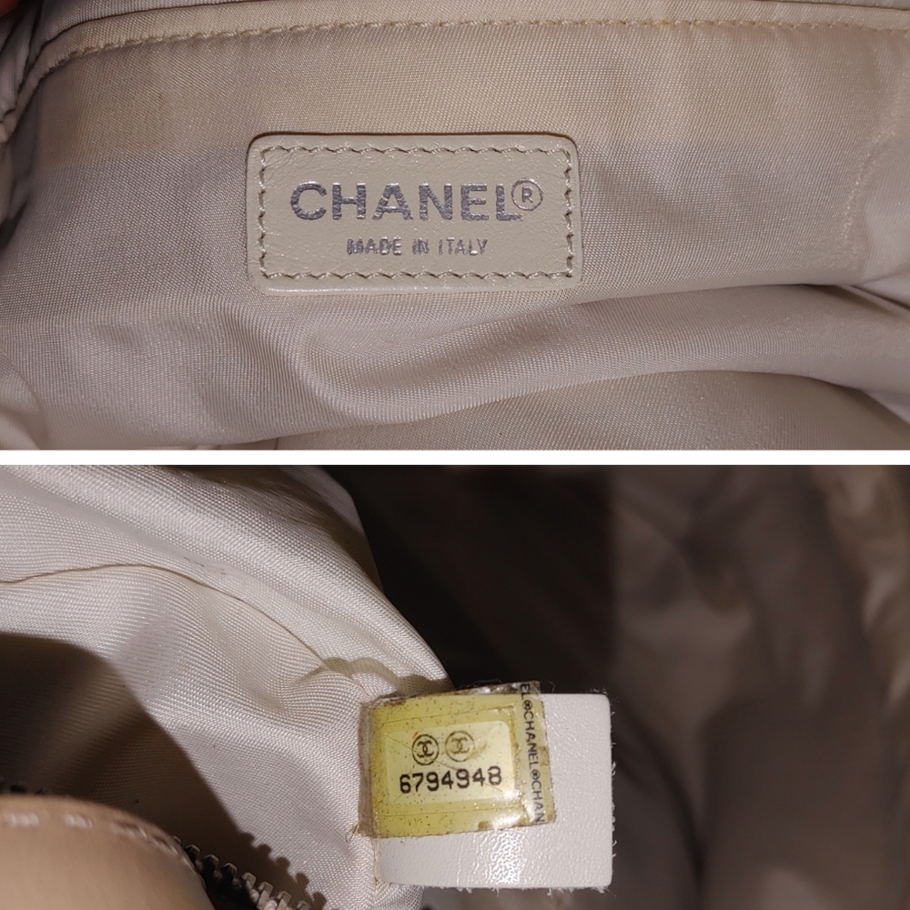 Chanel Beige Classic Quilted Matelasse Lambskin Bag - Picture 7 of 17
